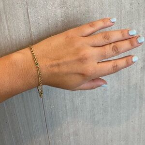14k Ferkos Emerald Curb Bracelet